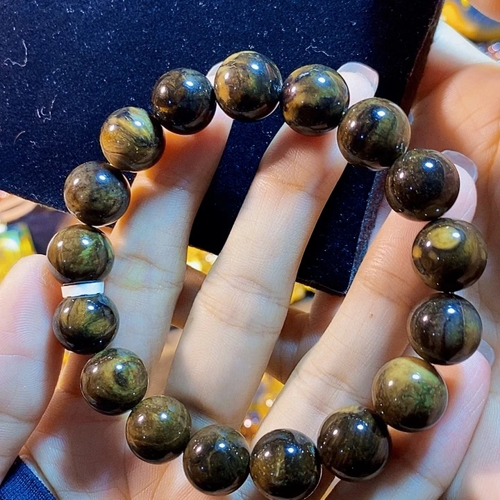 琥珀未镶嵌珠宝奇石根珀手串12