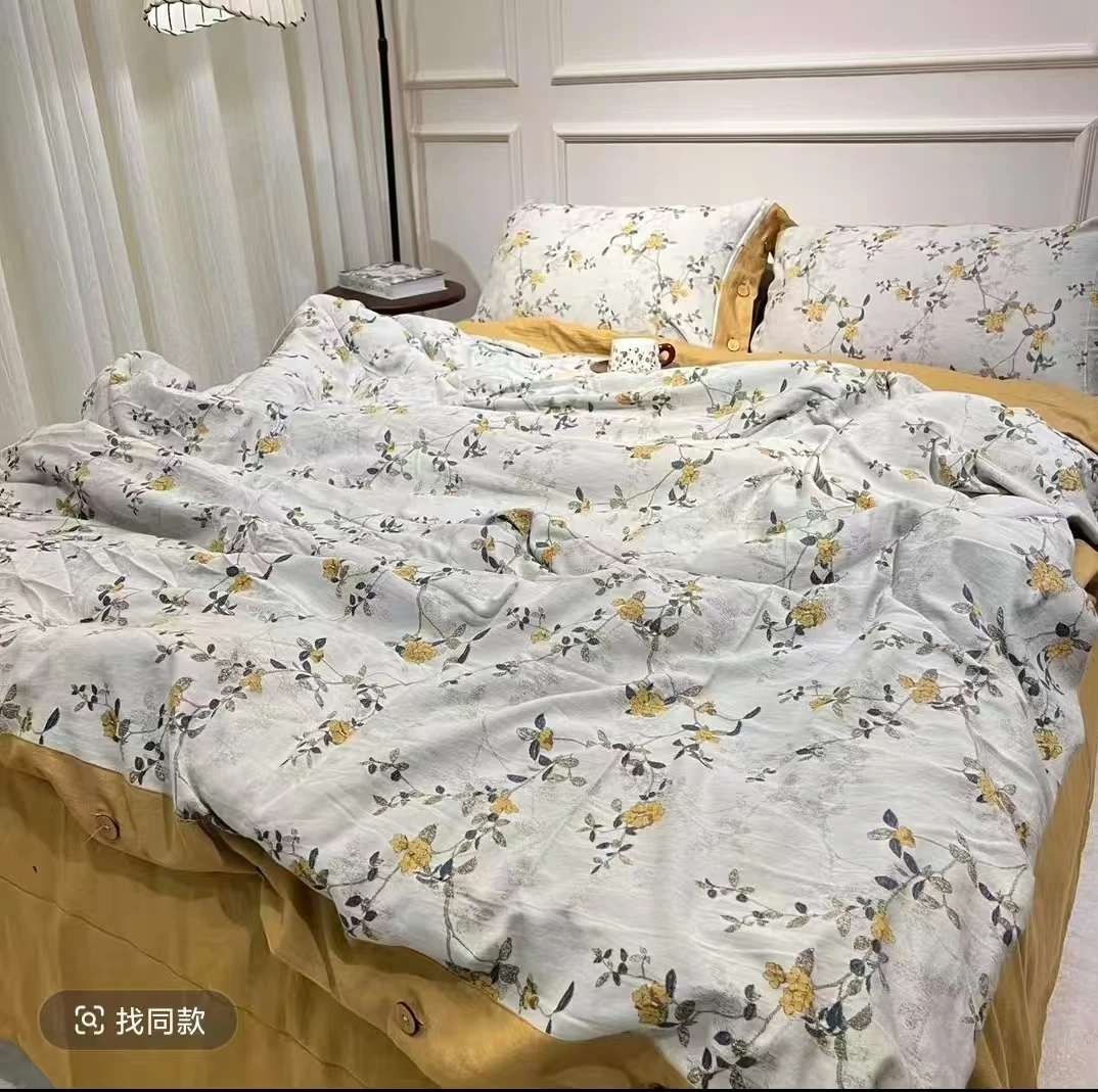 【南枝】150*200纯棉简约轻奢抗菌中古风系列床品