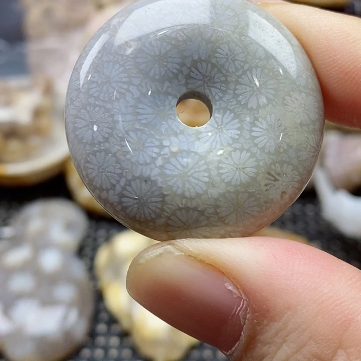 硅化珊瑚（珊瑚玉）颈饰未镶嵌