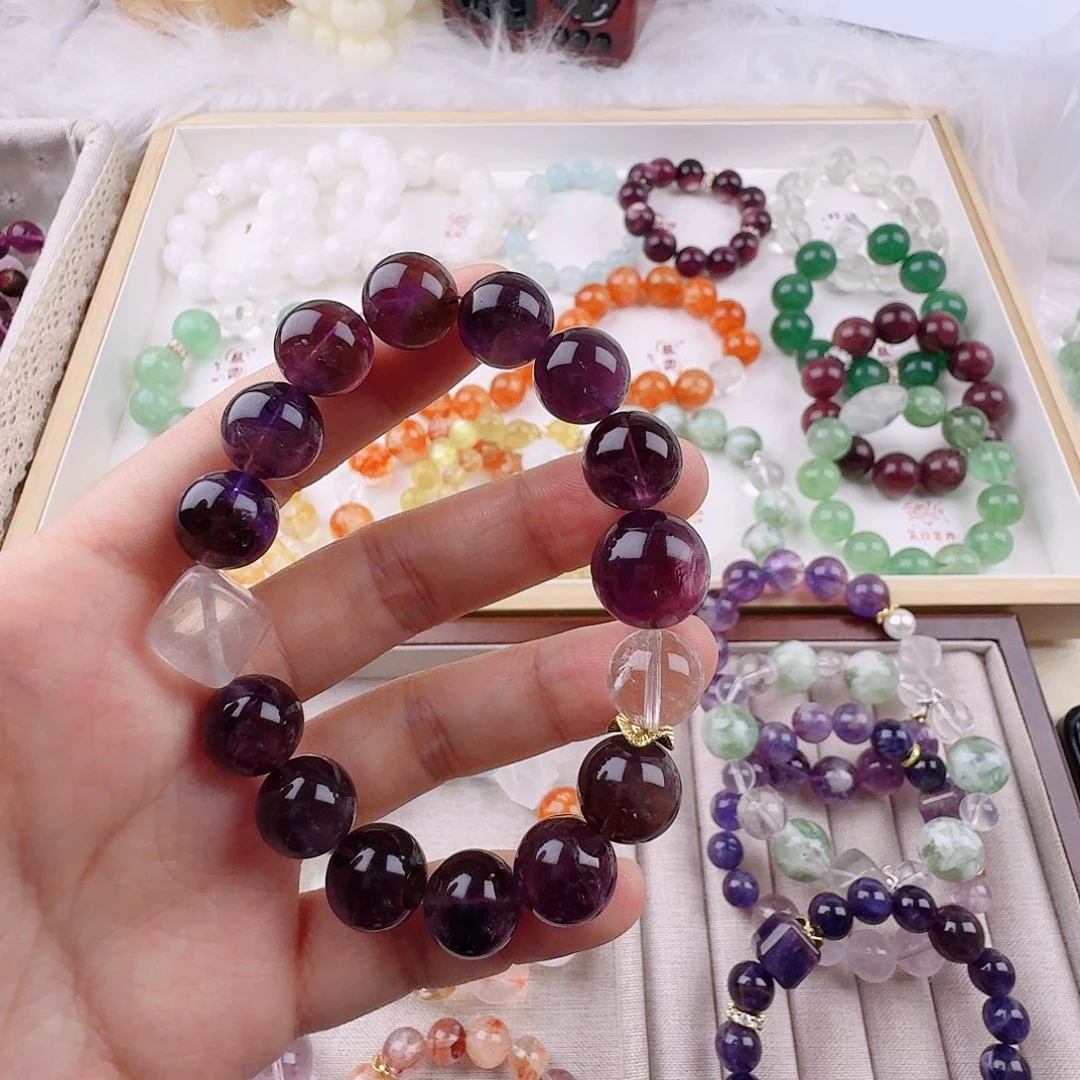 鼎***说烟晶手链银S925镶嵌