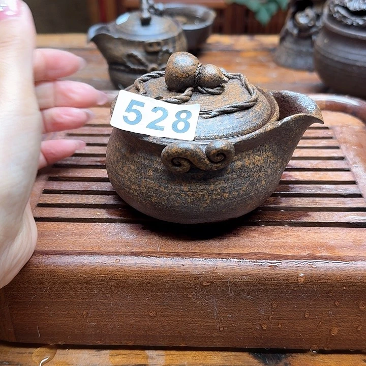 纯手工制作粗陶茶具