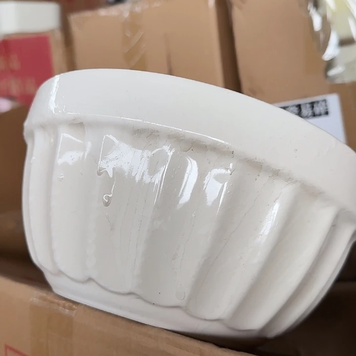 高温陶瓷奶油色23厘米烘焙碗微瑕