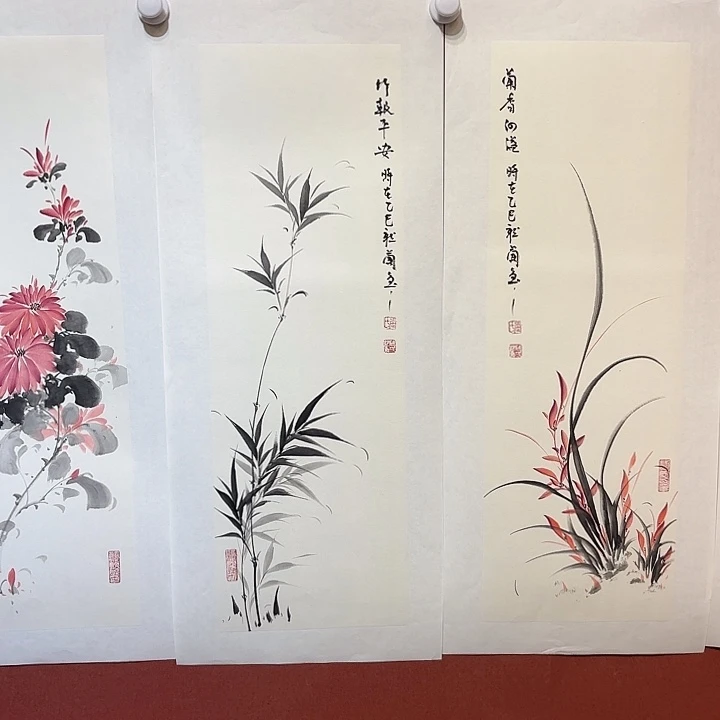 国画听兰老师花鸟