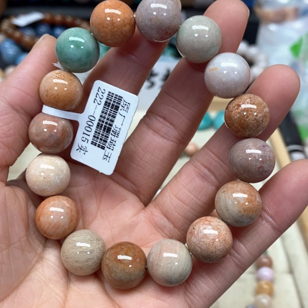 硅化珊瑚（珊瑚玉）手链未镶嵌490