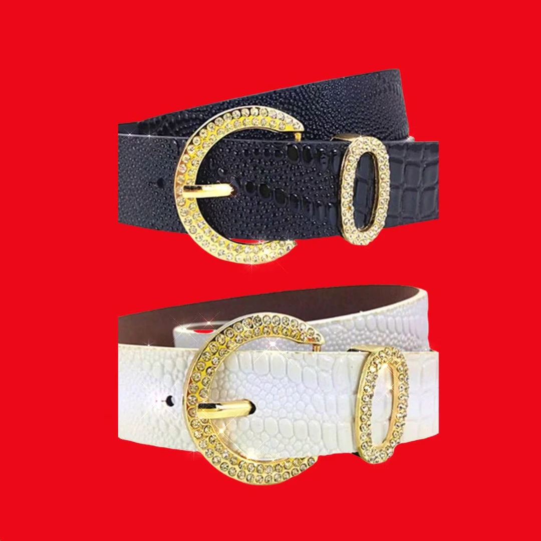 【漫老板】7583私服 定制百搭重工钻扣腰带