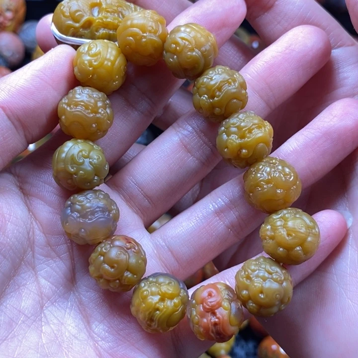 领***商玛瑙/玉髓未镶嵌手串