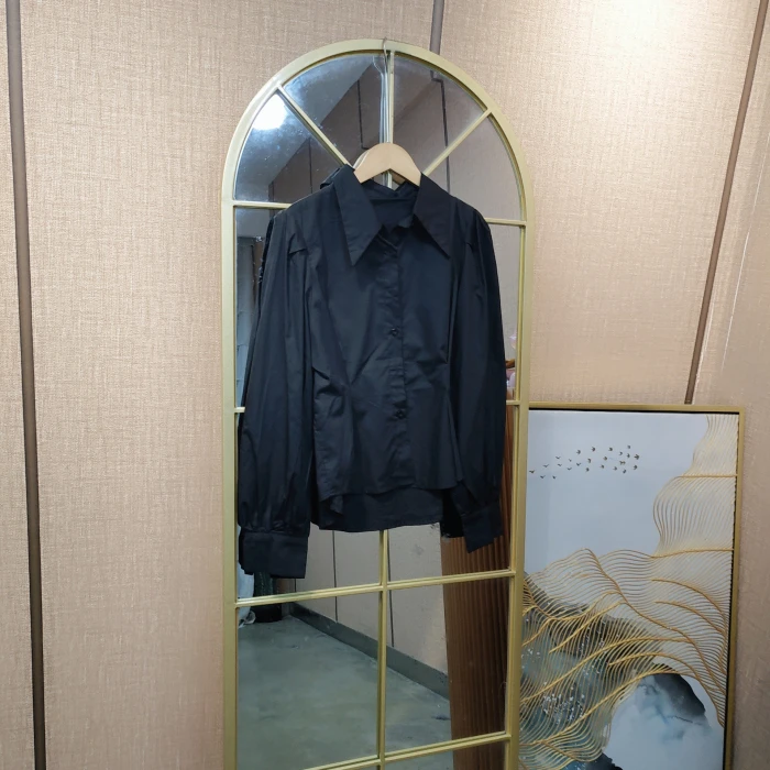 HH177孕妇黑色衬衣M110L120XL130