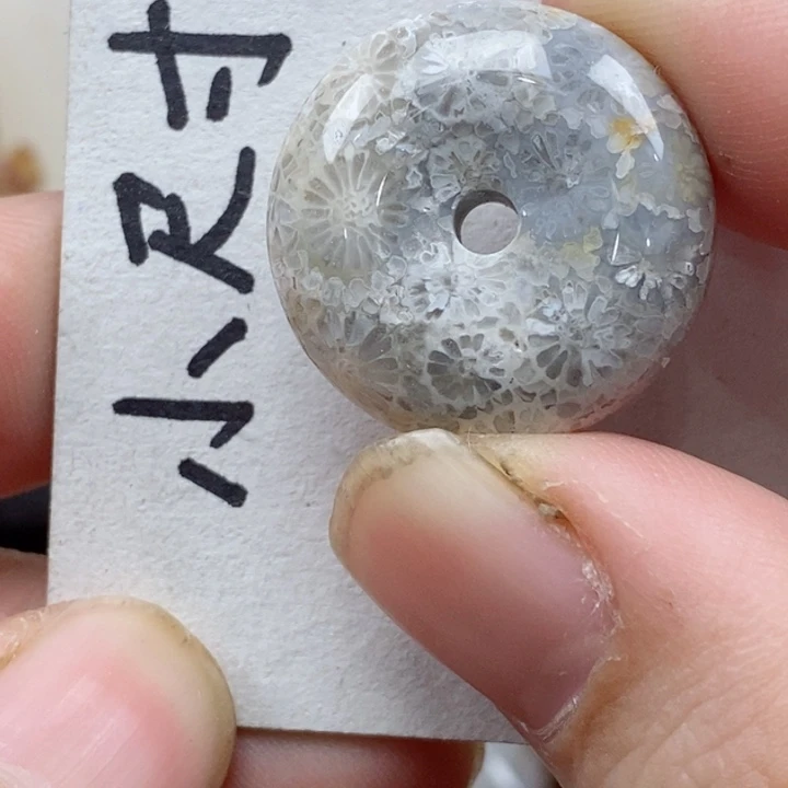 颈饰未镶嵌硅化珊瑚（珊瑚玉）