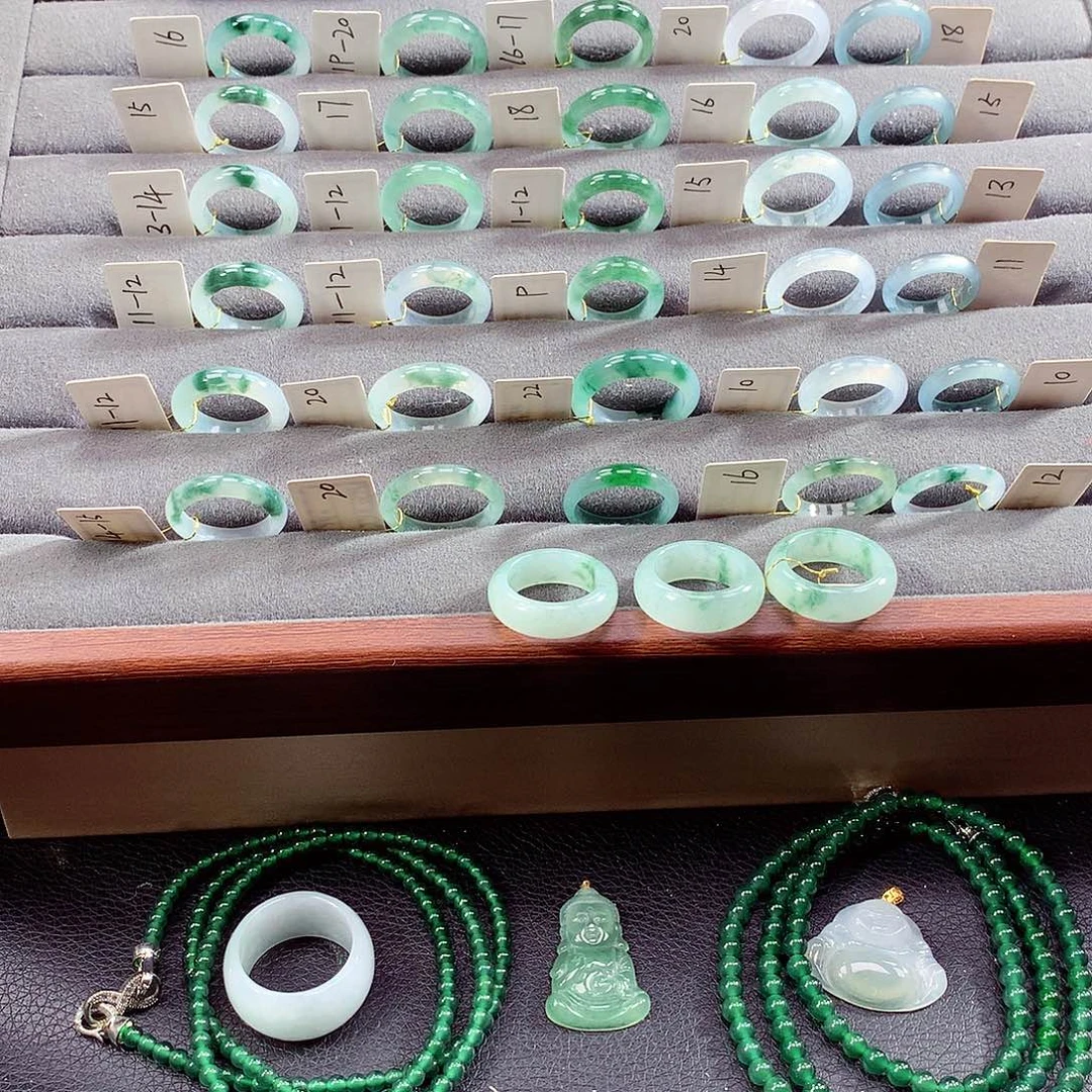 翡翠未镶嵌戒指天然a货