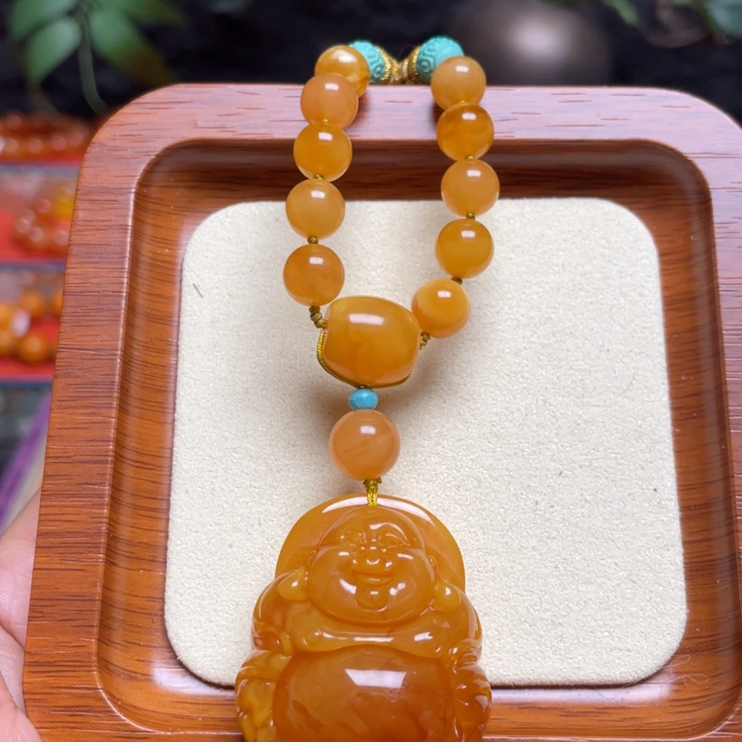 蜜蜡未镶嵌颈饰项链