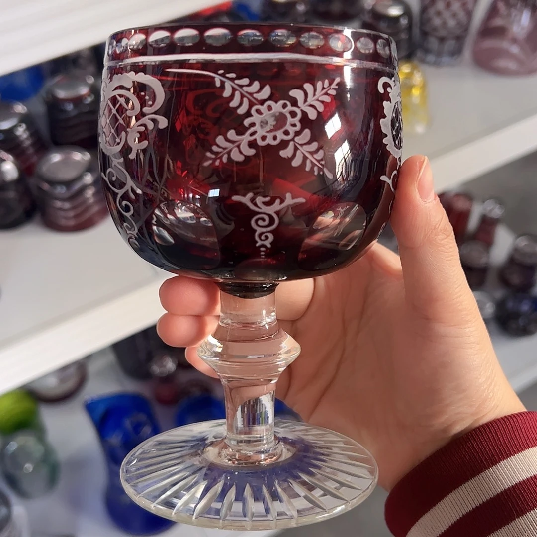 平底款水晶玻璃微瑕一个