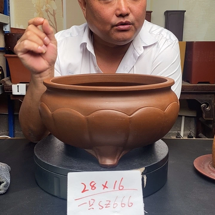 紫砂花盆货号一只SZ666