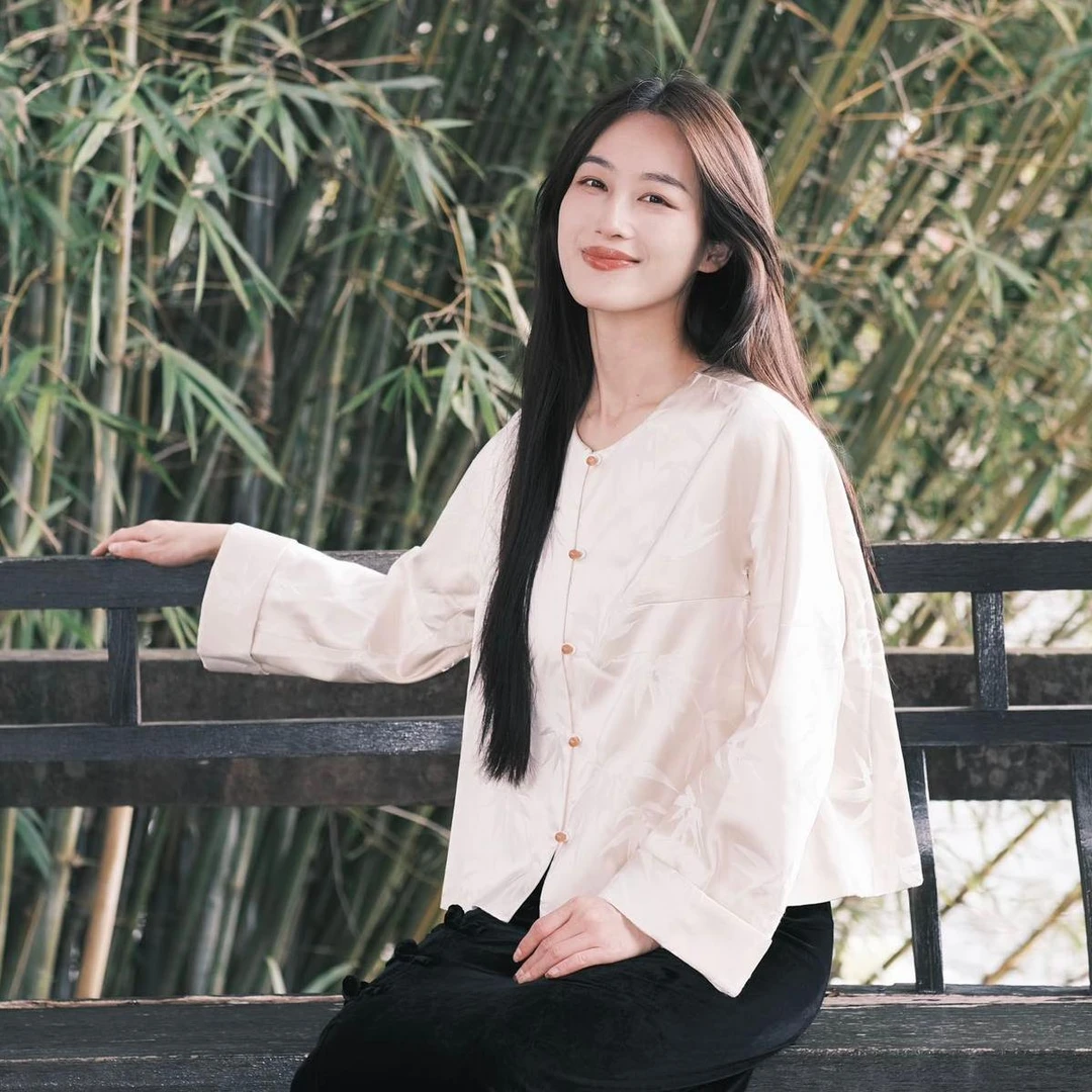 【橙庐】1910高定竹叶提花外套 上衣女外套新中式国潮国风薄荷曼波