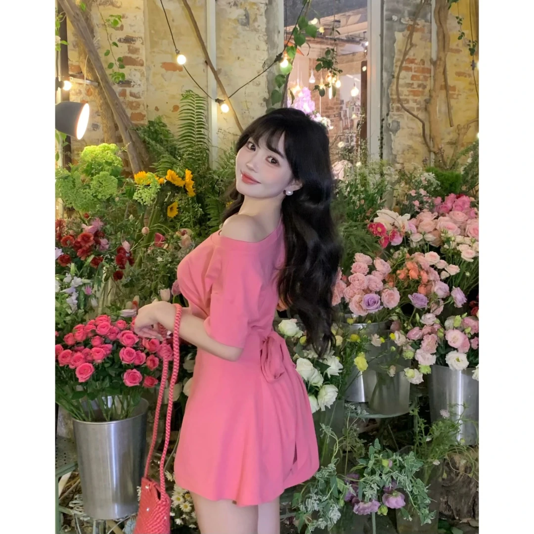 MengFairy现现【古早美肩T 连衣裙版】纯欲宽松连衣裙 4640欧若风