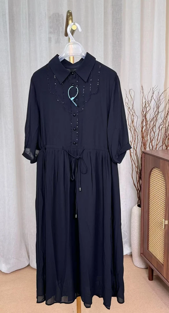 长款妈妈装连衣裙H12