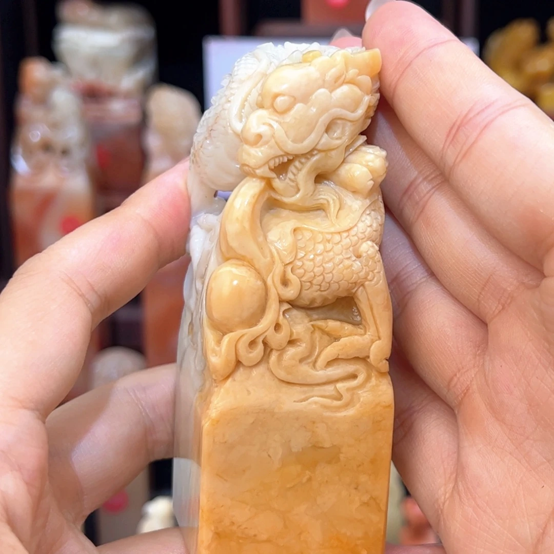 清***浮昌化石印石手工制作
