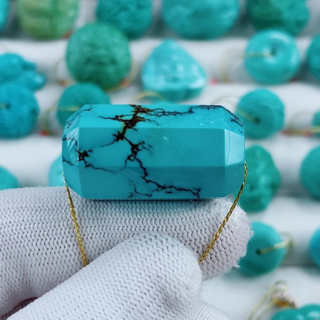 绿松石未镶嵌车挂直径15.6