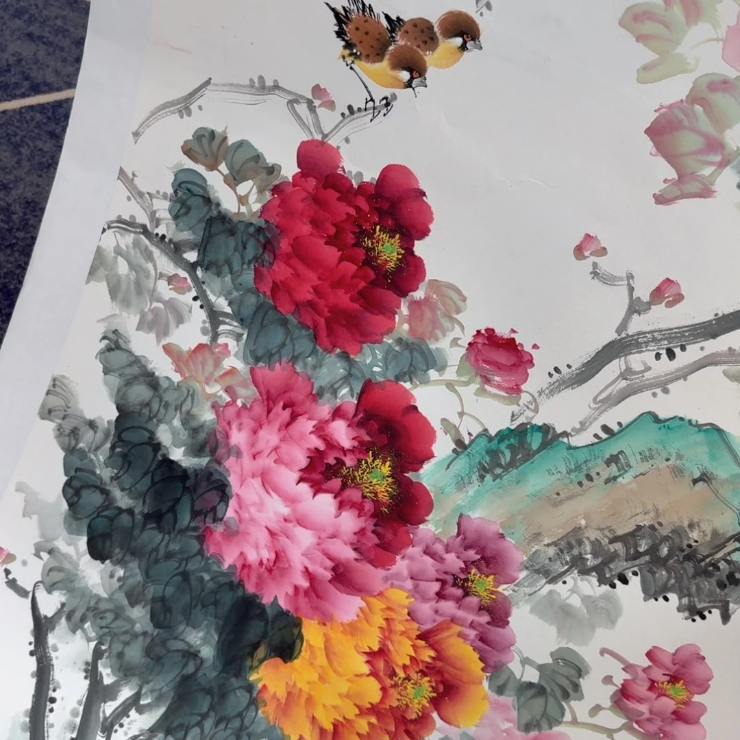 国画国画作品山水花鸟