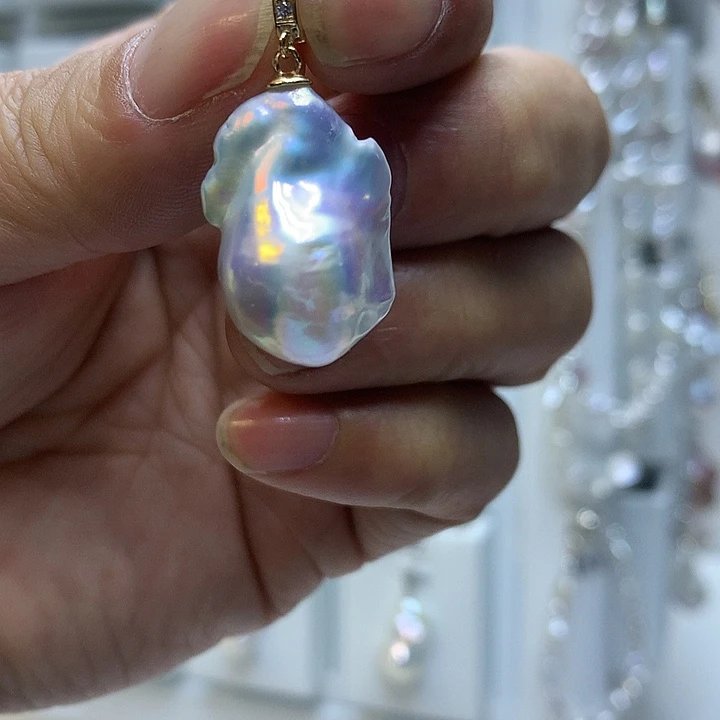 巴洛克淡水珍珠银S925镶嵌