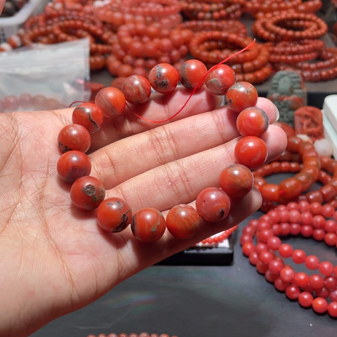 南红玛瑙手链未镶嵌