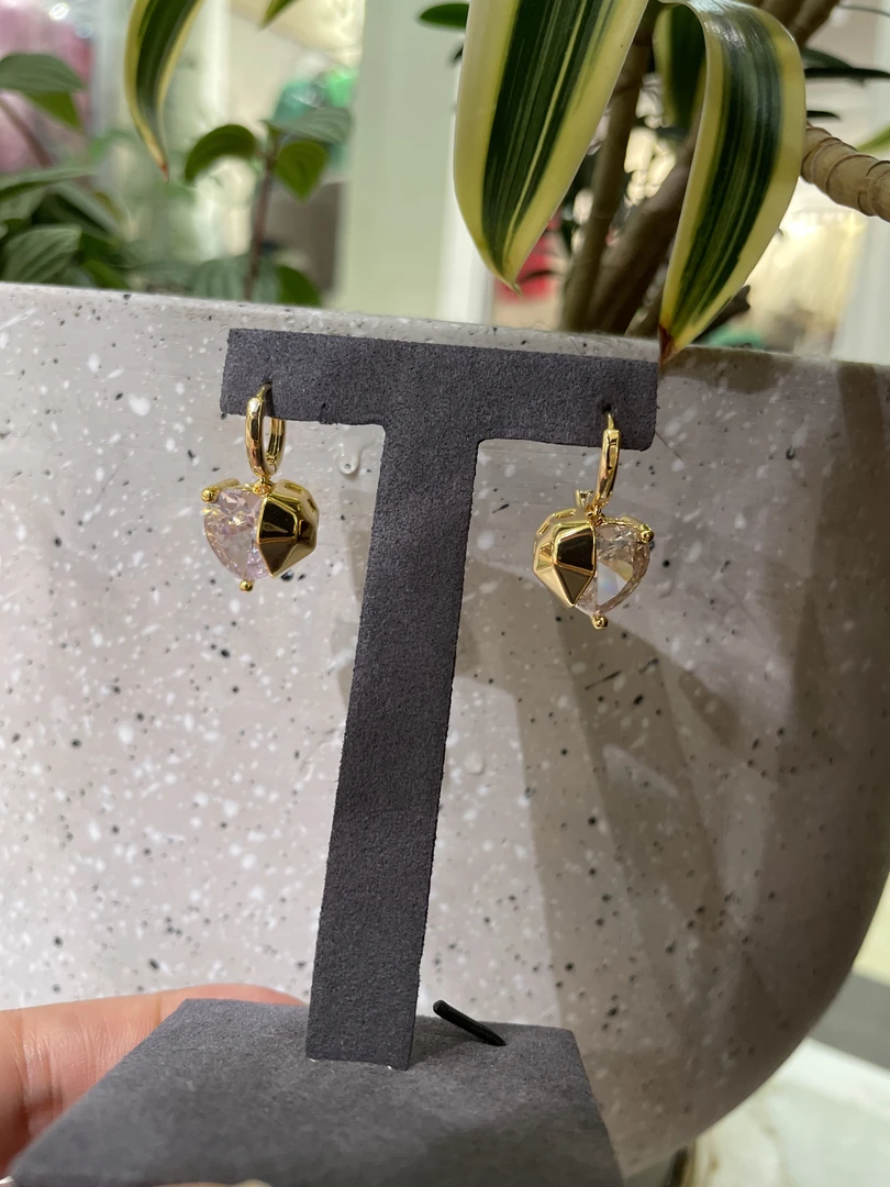 铜合金耳饰 铜合金爱心耳环