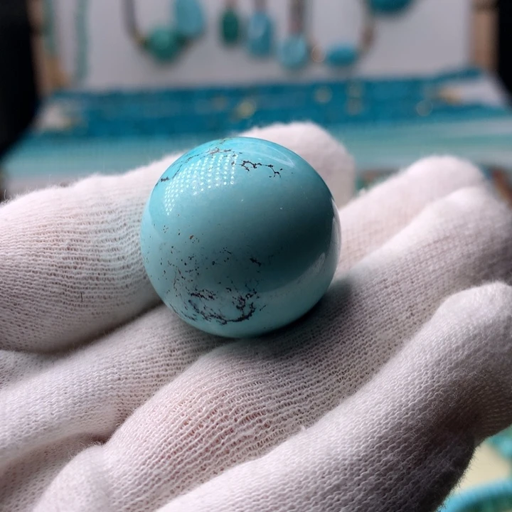 绿松石未镶嵌圆珠