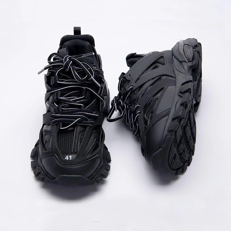 法莎尼亚黑武士老爹鞋男士厚底内增高潮流鞋情侣时尚运动休闲鞋子