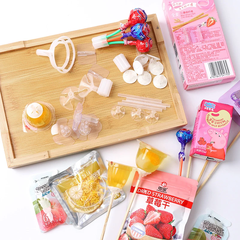 零食果冻旺仔纳米固定胶贴竹签插孔胶花束辅助资材花店用品材料