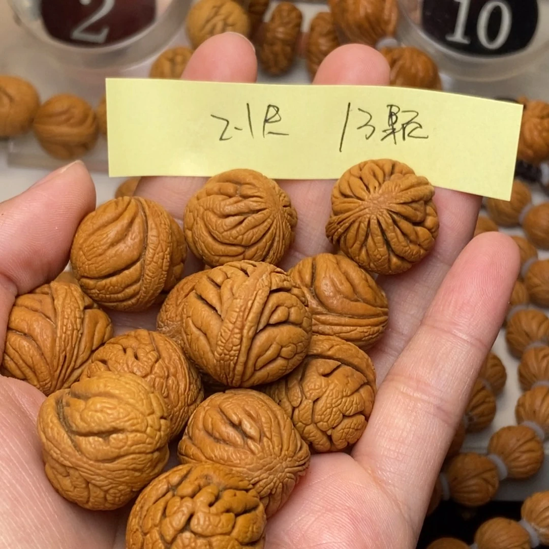 桃核吊坠小*指秦岭龙纹桃核手串4