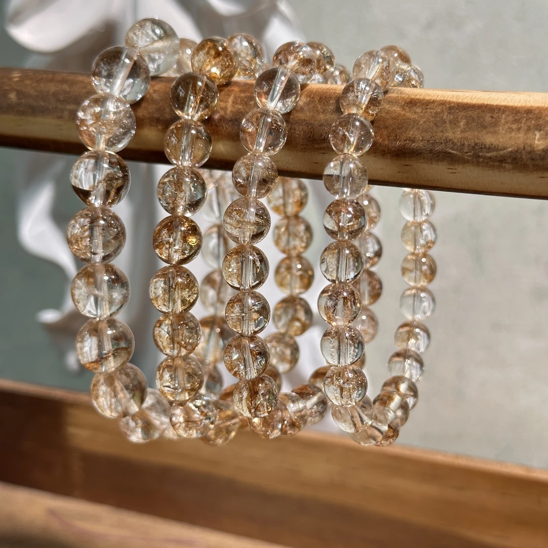 天然黑金锦鲤胶花手串 多样性发其一 J123