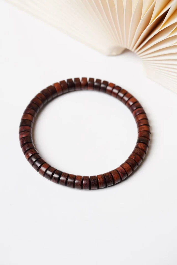 海南黄花梨7*3.5精工药片单圈手串 泷见堂周年福利