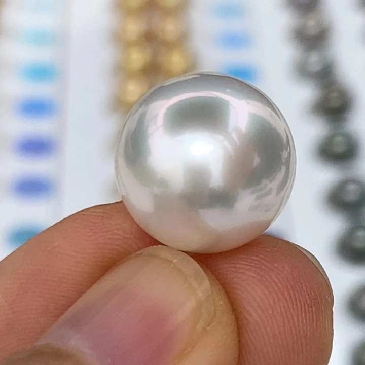 海水珍珠裸珠澳白13-14