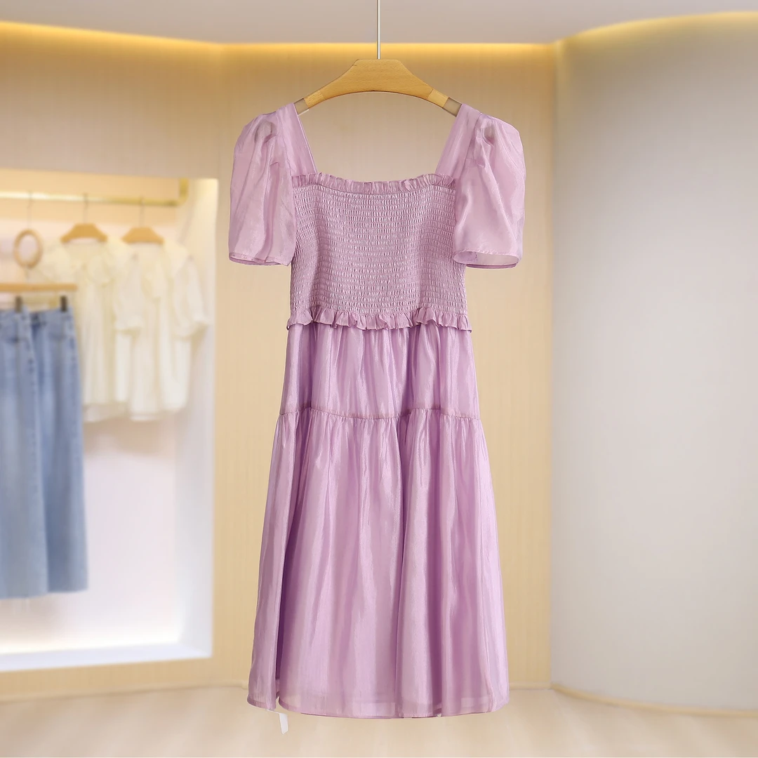 F571-伍莎服饰云仓百搭时尚新款夏季连衣裙#RAM46L109
