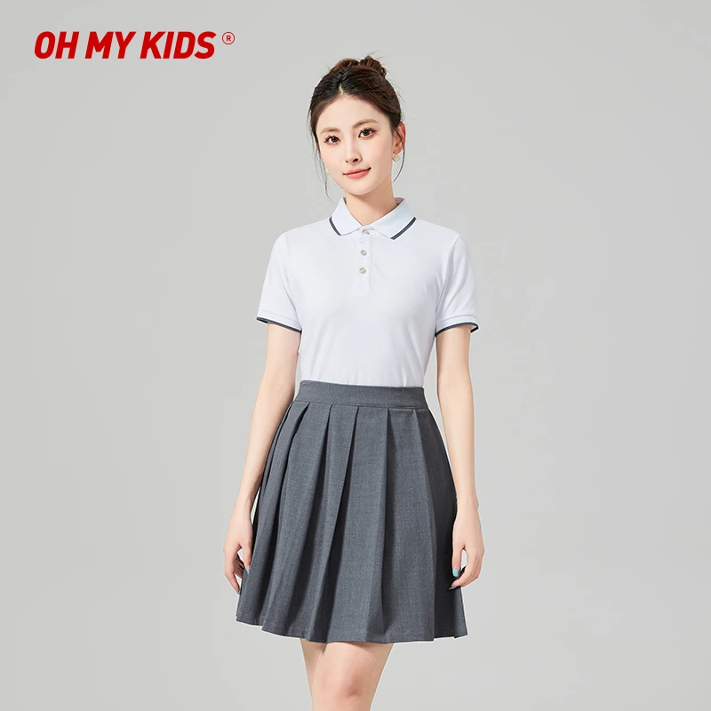 幼儿园教师园服夏季学院风百褶职业装新款幼师面试服装工作服定制