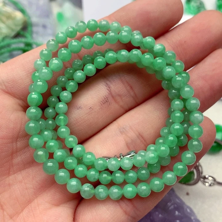翡翠未镶嵌毛衣链