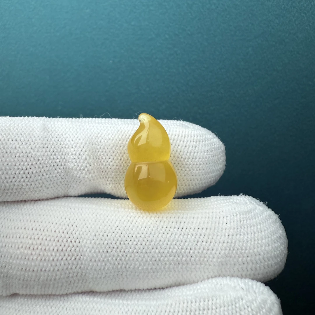 Y5304天然原矿蜜蜡 葫芦11.5*21mm支持复检假一罚十