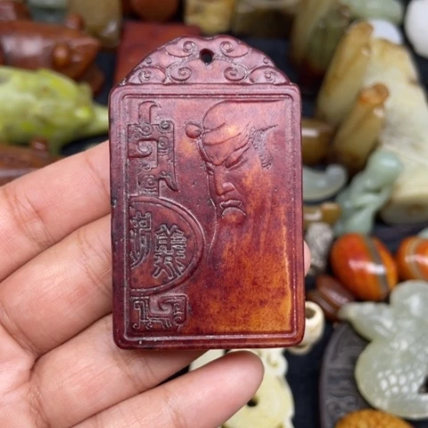 和田玉未镶嵌颈饰76