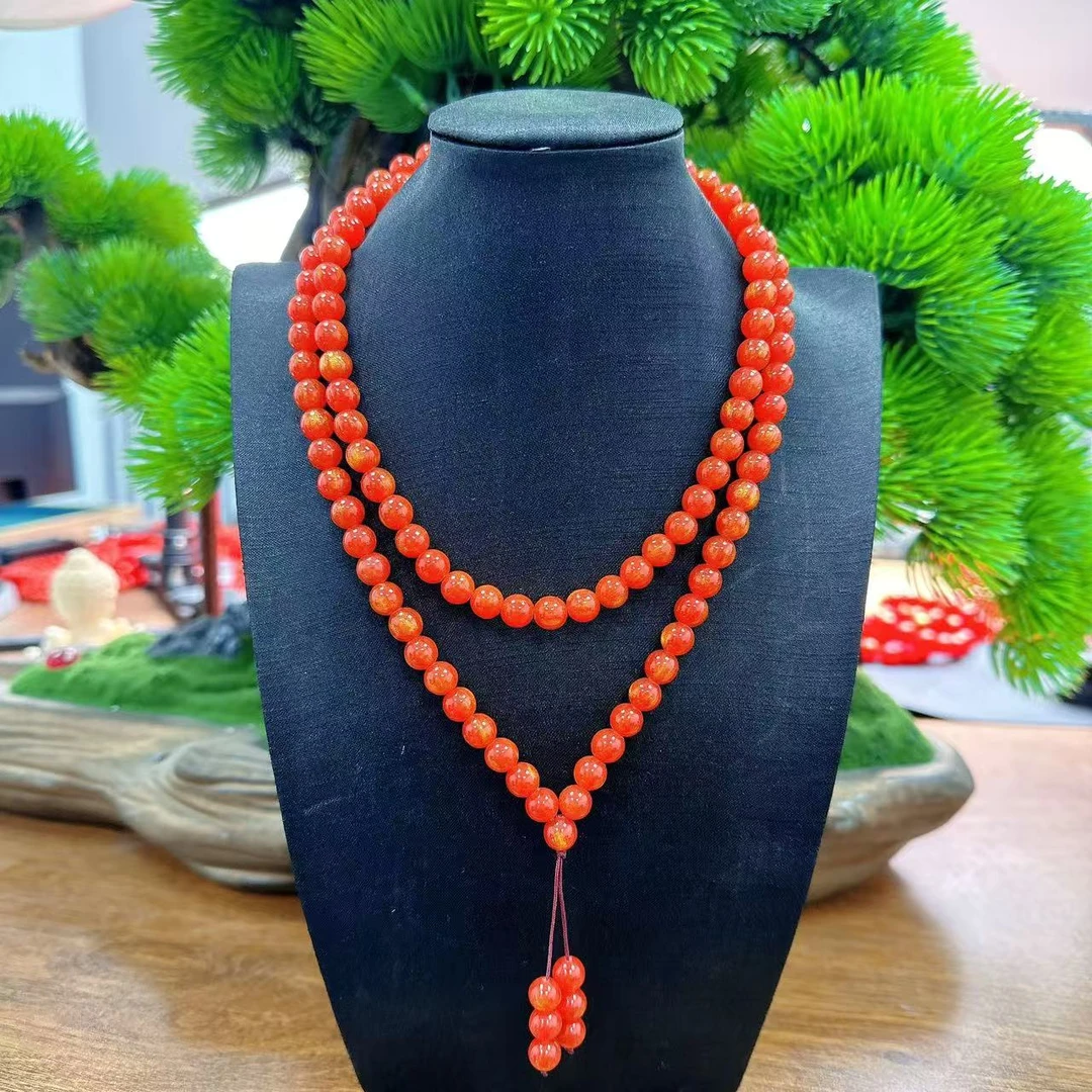 【正品保障】 血灵芝卡8mm项链dIY链高端收藏级手工 A10