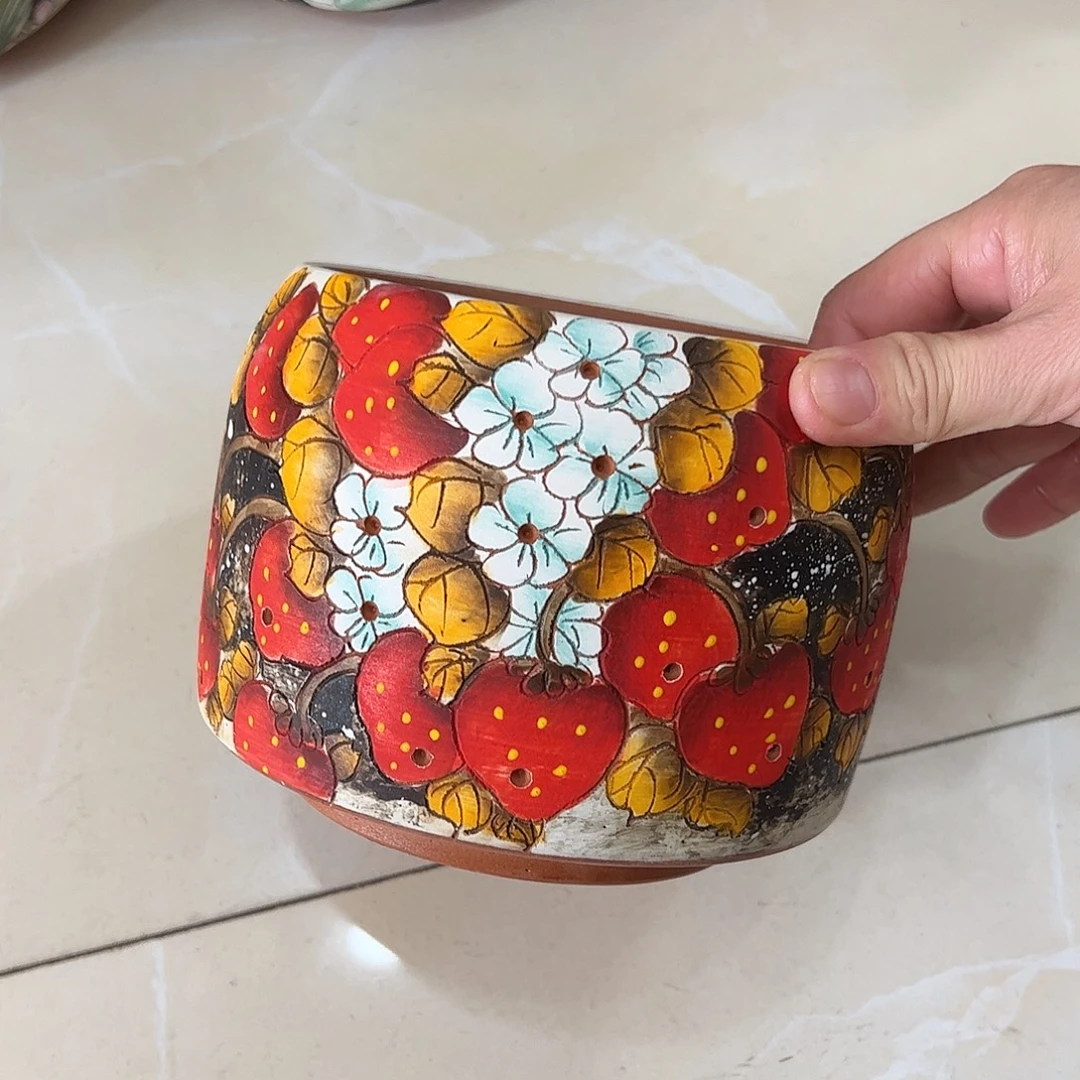 景德镇炫彩手绘口12.5高12