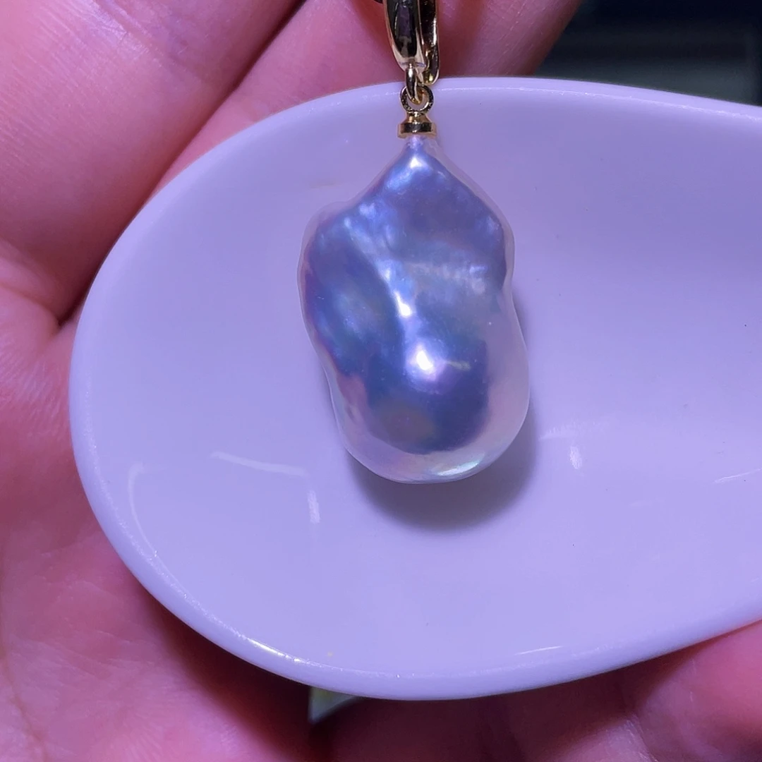 天然淡水珍珠吊坠合金淡水珍珠