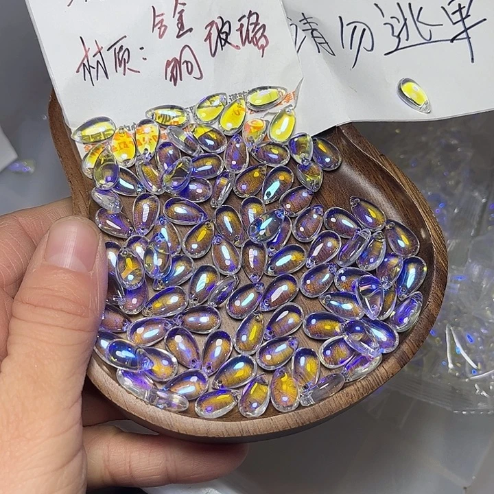 非金属琉璃水滴油蓝彩100