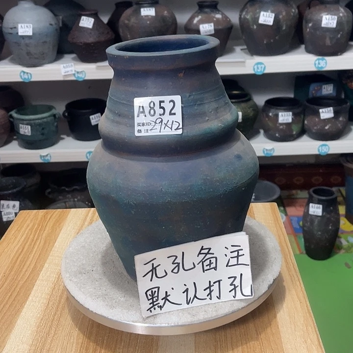 红陶手工制作工艺花盆