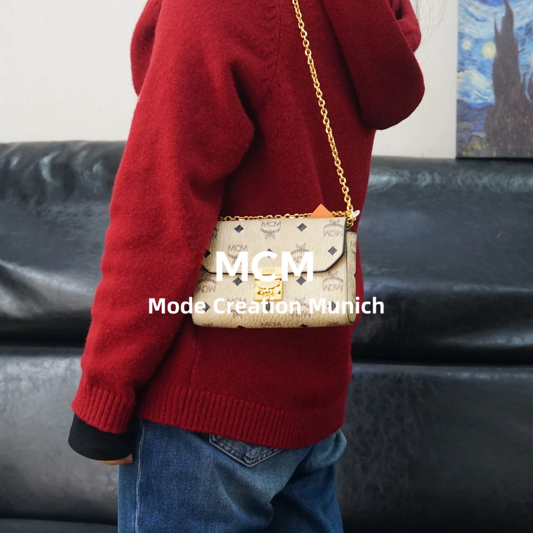 95新 MCM 米色链条包/SD02520022/0022