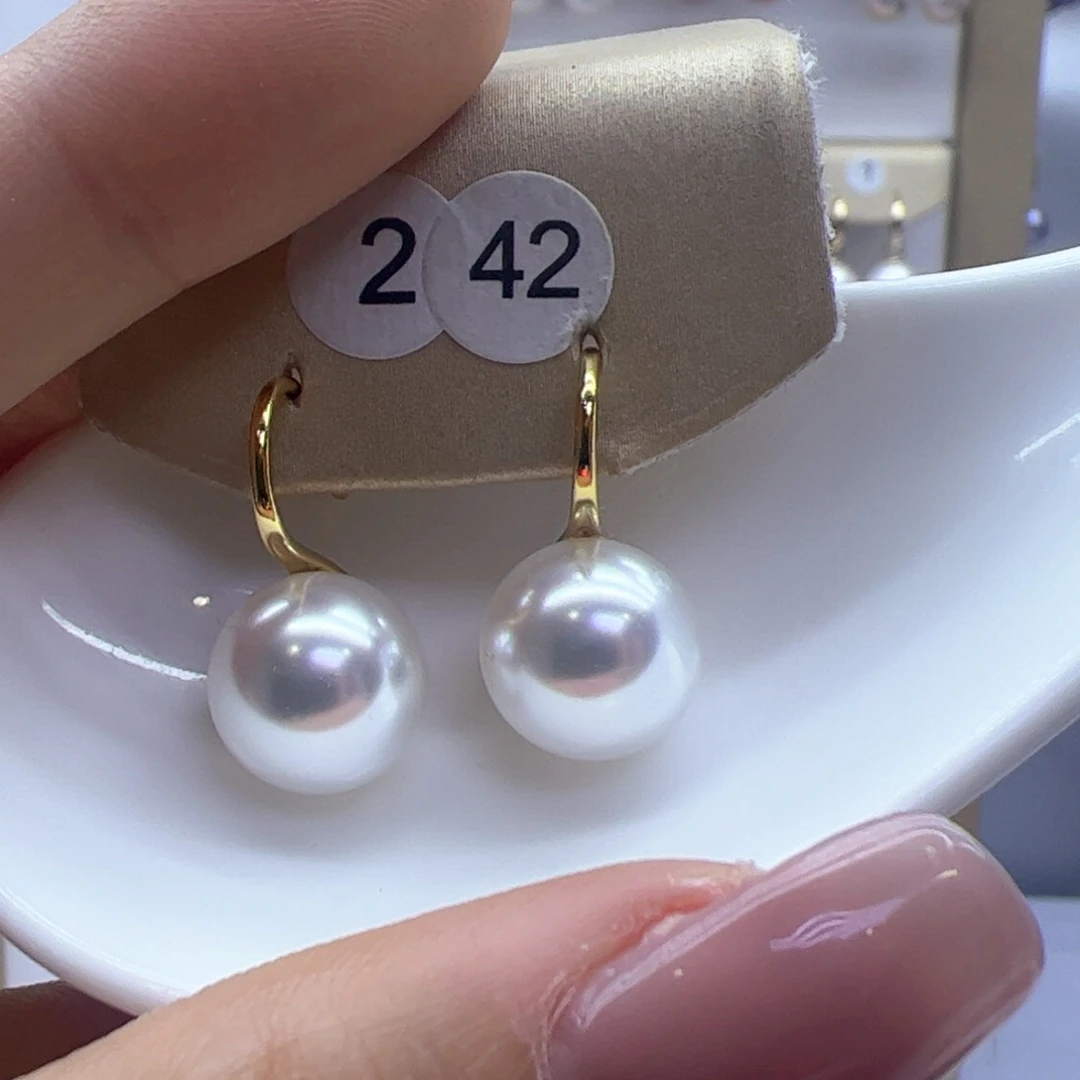 淡水珍珠耳饰银S925镶嵌
