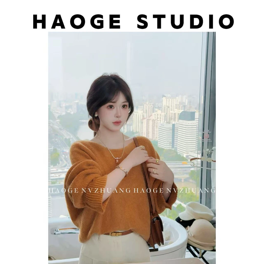 浩哥严选●秋岁时HGQ5MY3873A毛衣预显瘦气质时尚宽松慵懒设计感