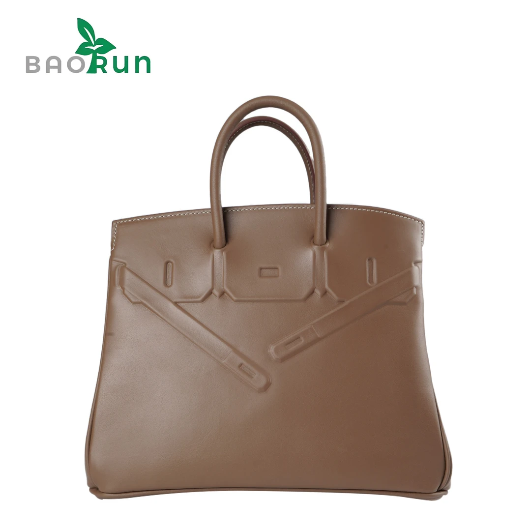 【25幻影BK-swift牛皮】女士真皮经典灰色商务通勤手提包休闲女包