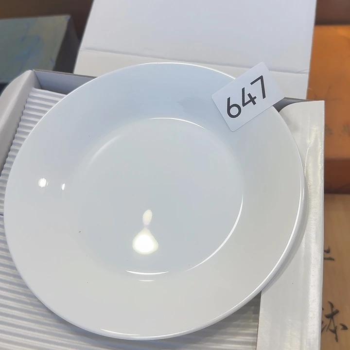 瓷片很好看的白瓷盘子