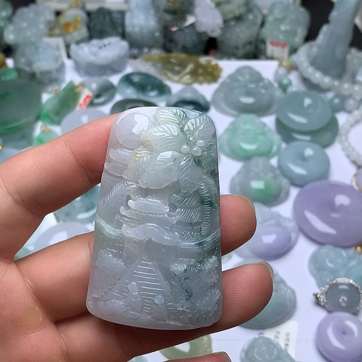 翡翠未镶嵌颈饰天然翡翠