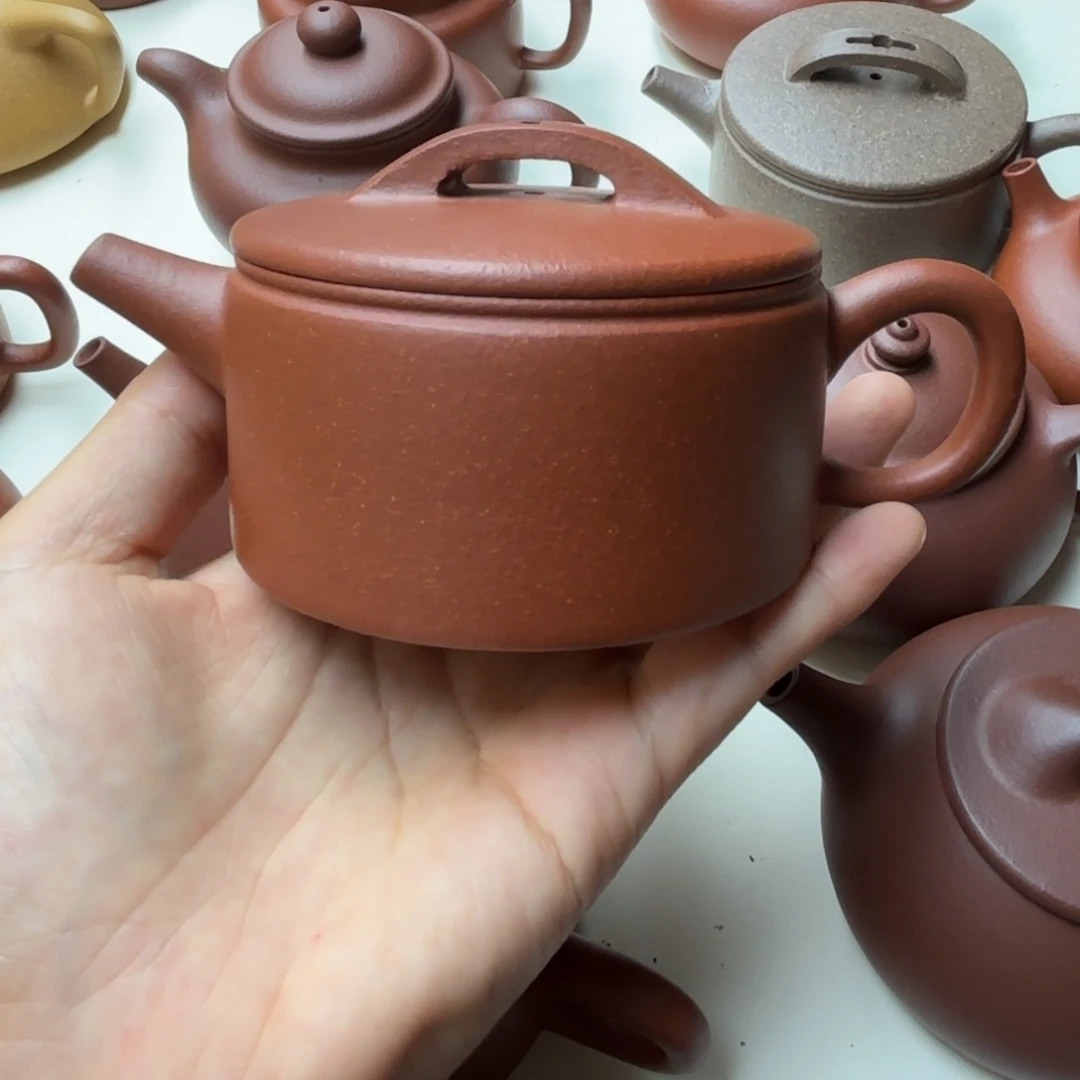 茶壶紫砂红降坡汉瓦150cc