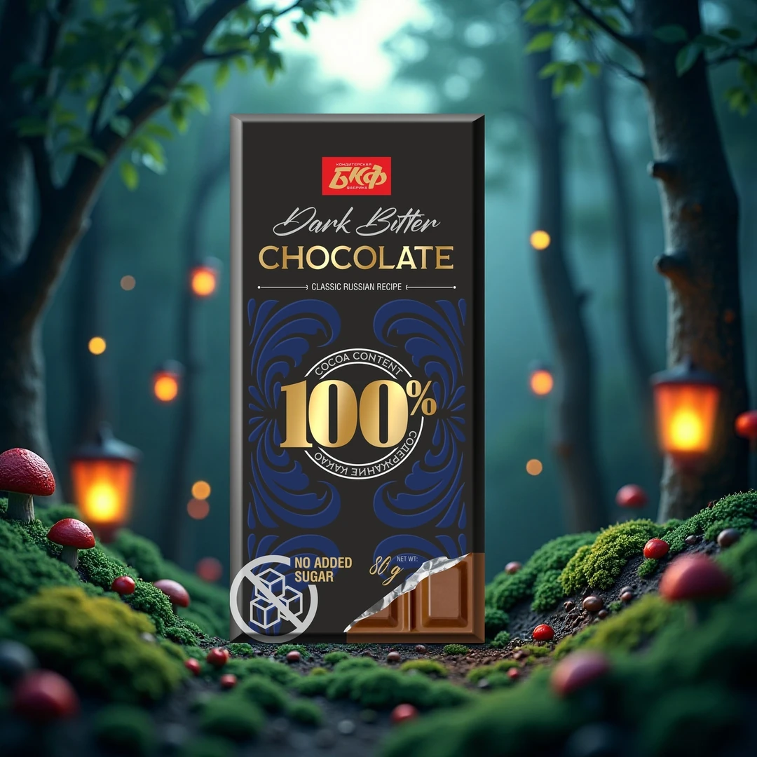 【零蔗糖拍一发二】俄罗斯进口涅夫斯基无蔗糖100%黑巧克力80克/块